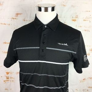 Travis Mathew Mens Golf Polo Shirt Medium M Black